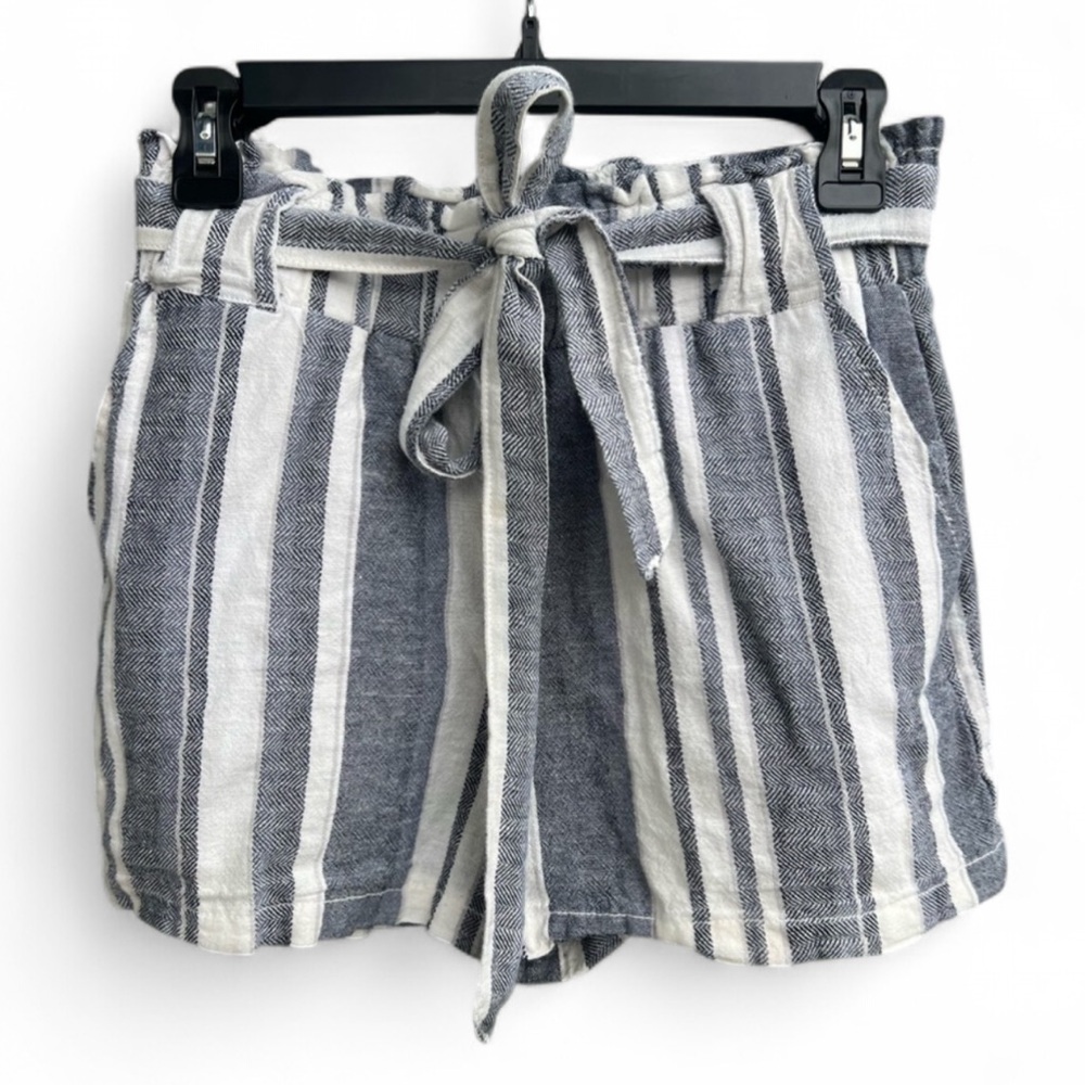 Angel Kiss Striped Gray/blue and White Women's Shorts